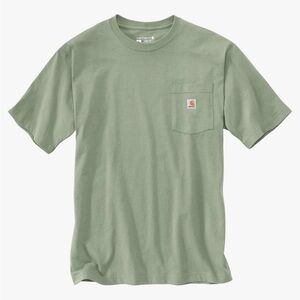 LOOSE FIT HEAVYWEIGHT SHORT-SLEEVE POCKET T-SHIRT. Sage Green. Size Large.